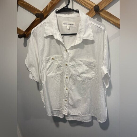 EUC- DENIM FORUM THE JANE SHIRT -100% cotton- Small- oversized - Picture 6 of 8